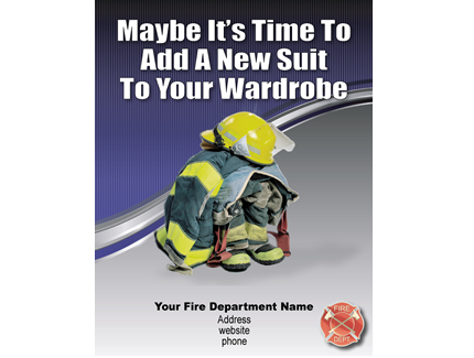 Volunteer Firefighter Recruitment Large Flyer 10 - Blue & Gray Wardrobe